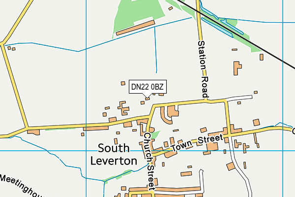 DN22 0BZ map - OS VectorMap District (Ordnance Survey)