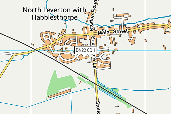 DN22 0DH map - OS VectorMap District (Ordnance Survey)