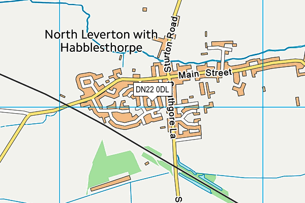 DN22 0DL map - OS VectorMap District (Ordnance Survey)