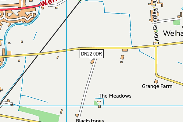 Retford United Football Club map (DN22 0DR) - OS VectorMap District (Ordnance Survey)