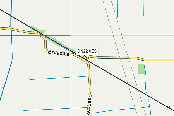 DN22 0ES map - OS VectorMap District (Ordnance Survey)