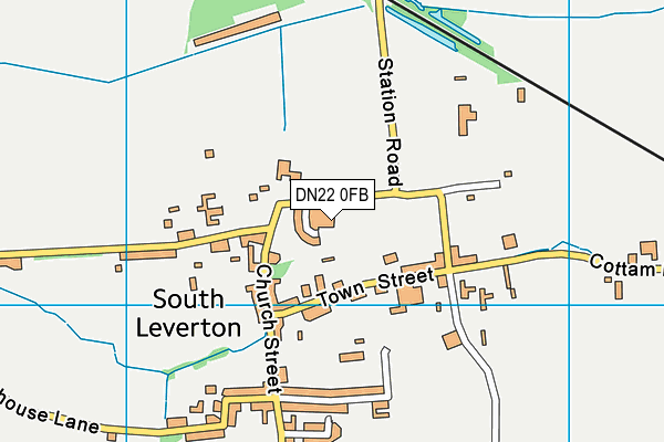 DN22 0FB map - OS VectorMap District (Ordnance Survey)