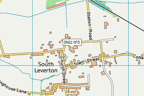 DN22 0FD map - OS VectorMap District (Ordnance Survey)