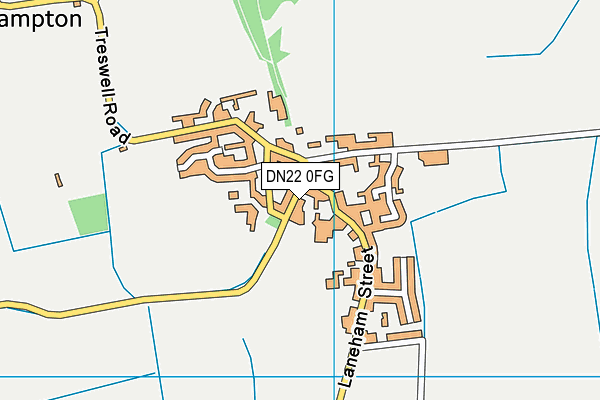 DN22 0FG map - OS VectorMap District (Ordnance Survey)