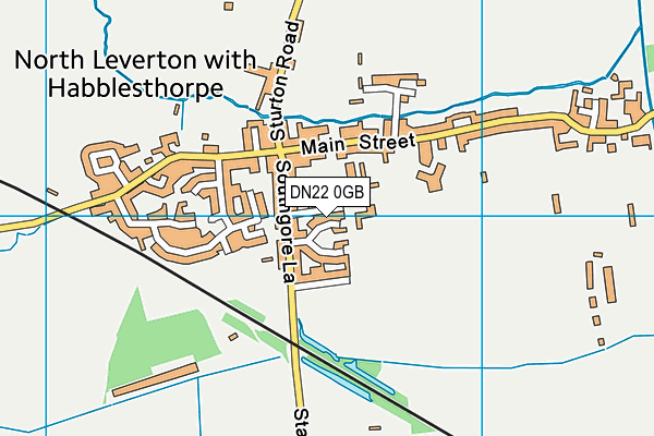 DN22 0GB map - OS VectorMap District (Ordnance Survey)