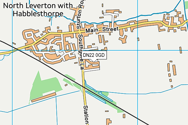 DN22 0GD map - OS VectorMap District (Ordnance Survey)