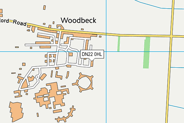 DN22 0HL map - OS VectorMap District (Ordnance Survey)