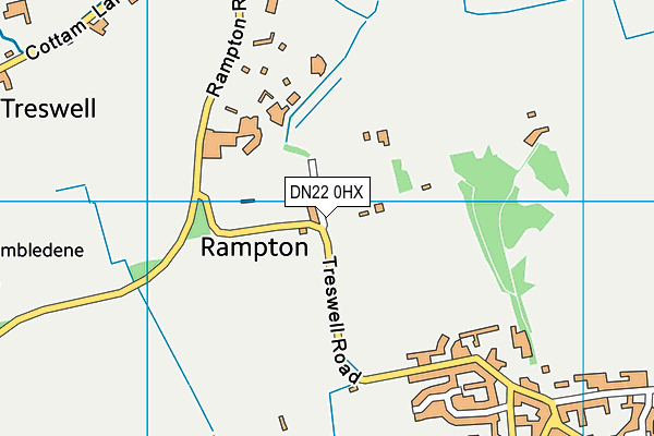 DN22 0HX map - OS VectorMap District (Ordnance Survey)