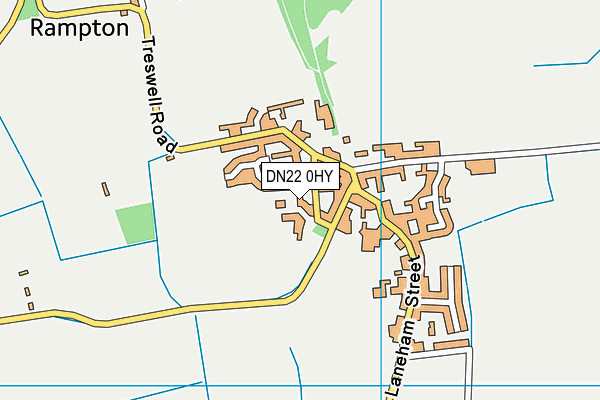 DN22 0HY map - OS VectorMap District (Ordnance Survey)