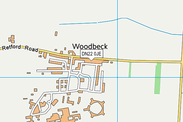 DN22 0JE map - OS VectorMap District (Ordnance Survey)