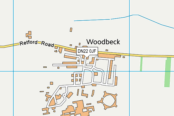 DN22 0JF map - OS VectorMap District (Ordnance Survey)