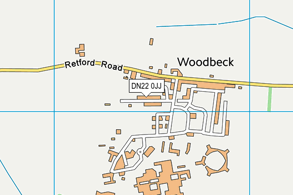 DN22 0JJ map - OS VectorMap District (Ordnance Survey)