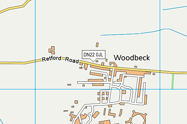 DN22 0JL map - OS VectorMap District (Ordnance Survey)