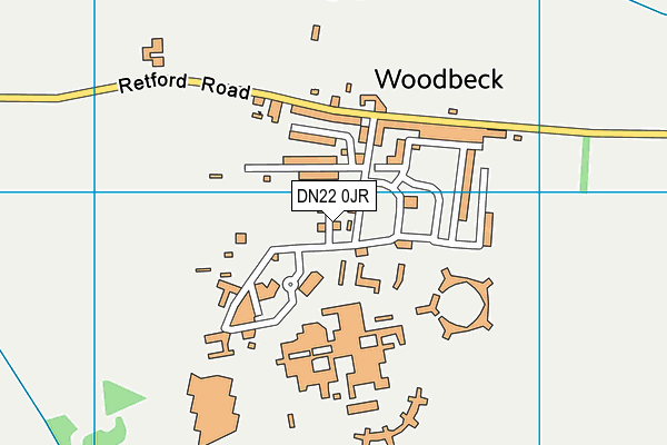 DN22 0JR map - OS VectorMap District (Ordnance Survey)