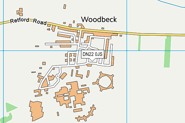 DN22 0JS map - OS VectorMap District (Ordnance Survey)