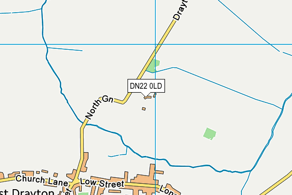 DN22 0LD map - OS VectorMap District (Ordnance Survey)