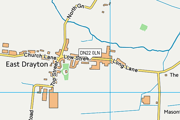 DN22 0LN map - OS VectorMap District (Ordnance Survey)