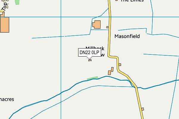 East Drayton Sports Club map (DN22 0LP) - OS VectorMap District (Ordnance Survey)