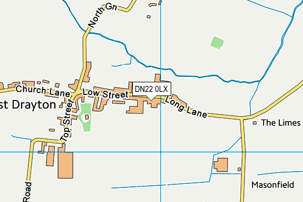 DN22 0LX map - OS VectorMap District (Ordnance Survey)