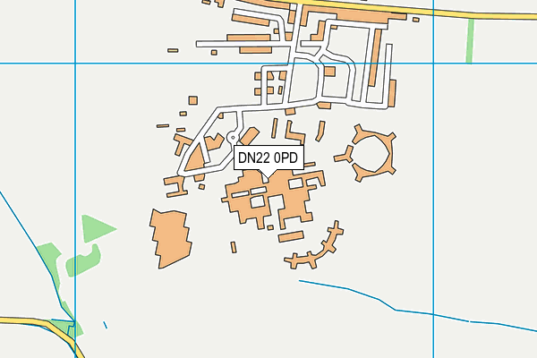 Rampton Secure Hospital map (DN22 0PD) - OS VectorMap District (Ordnance Survey)