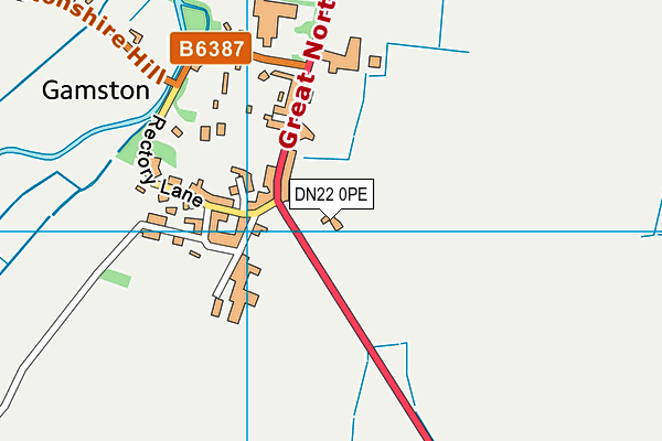 Gamston St Peter's CofE Primary School map (DN22 0PE) - OS VectorMap District (Ordnance Survey)