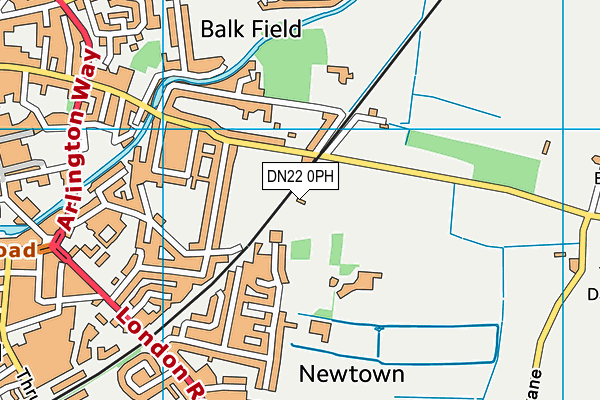 DN22 0PH map - OS VectorMap District (Ordnance Survey)