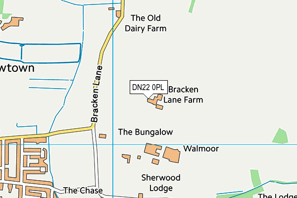 DN22 0PL map - OS VectorMap District (Ordnance Survey)