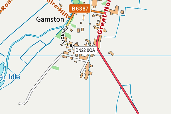 DN22 0QA map - OS VectorMap District (Ordnance Survey)