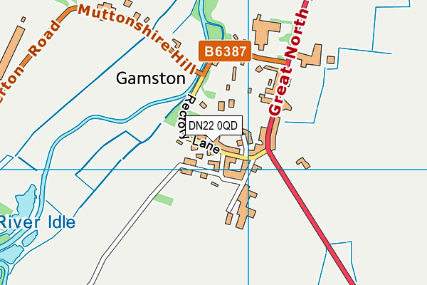 DN22 0QD map - OS VectorMap District (Ordnance Survey)