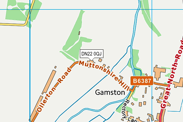 DN22 0QJ map - OS VectorMap District (Ordnance Survey)