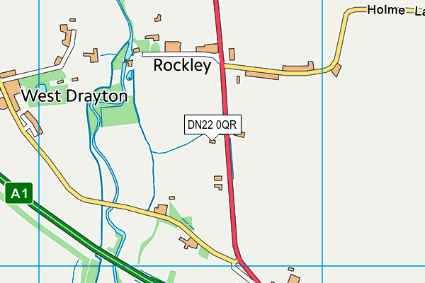 DN22 0QR map - OS VectorMap District (Ordnance Survey)