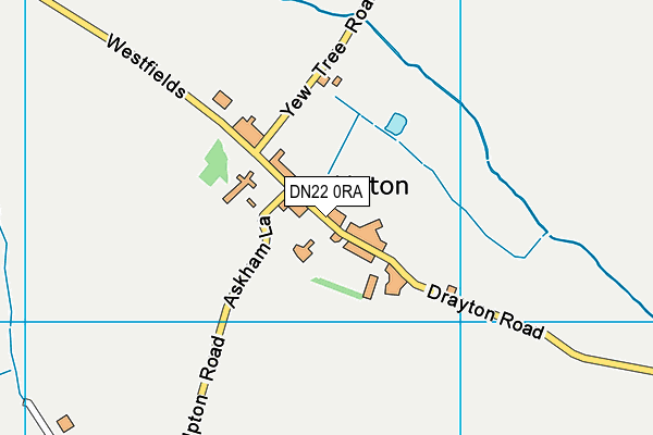 DN22 0RA map - OS VectorMap District (Ordnance Survey)