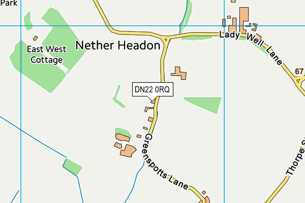 DN22 0RQ map - OS VectorMap District (Ordnance Survey)