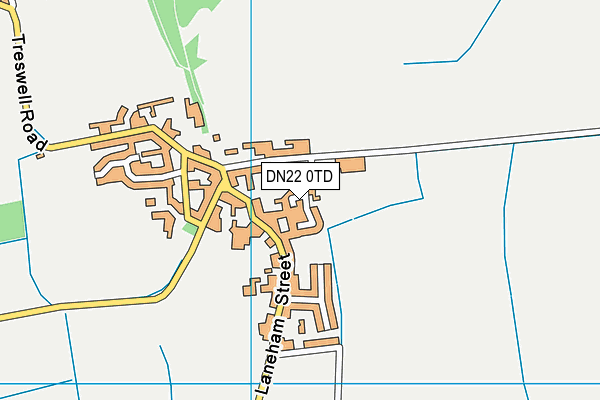 DN22 0TD map - OS VectorMap District (Ordnance Survey)