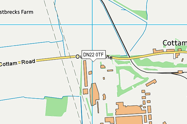 DN22 0TF map - OS VectorMap District (Ordnance Survey)