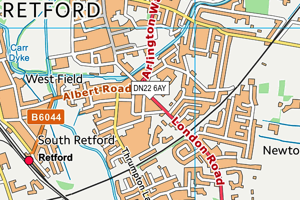 Map of GOLDEN GLOW RETFORD LIMITED at district scale