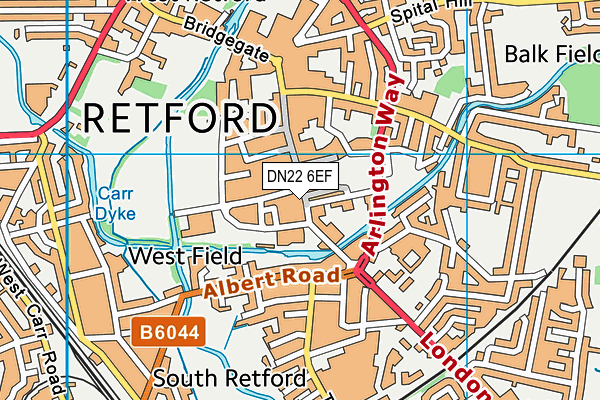 Map of THE SWEETBOX RETFORD LTD at district scale