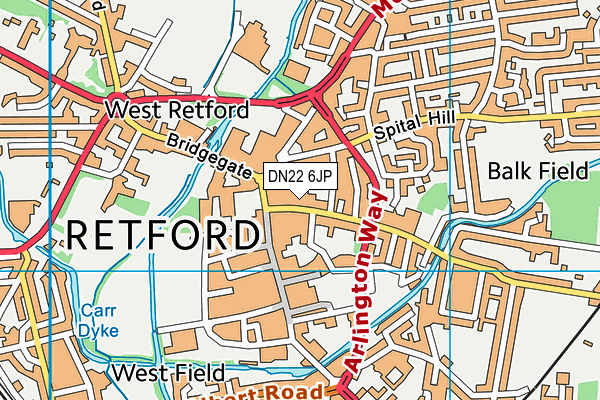 Map of RETFORD FRED'S LIMITED at district scale