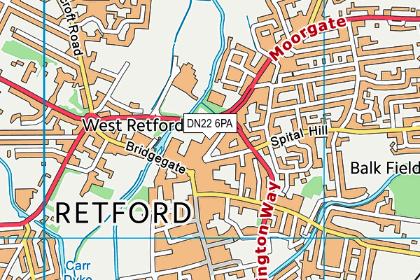 Map of SECRETS RETFORD LIMITED at district scale