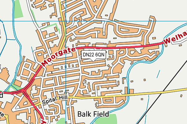 DN22 6QN map - OS VectorMap District (Ordnance Survey)