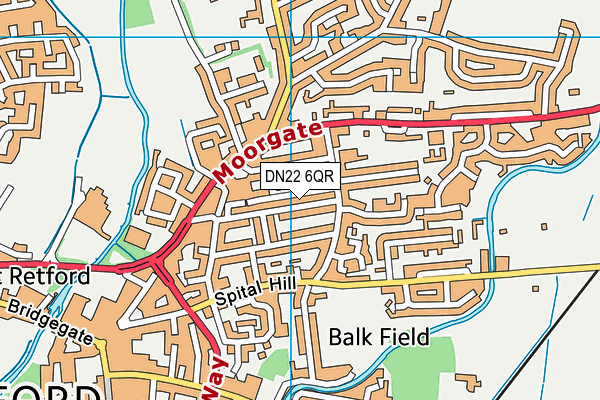 DN22 6QR map - OS VectorMap District (Ordnance Survey)