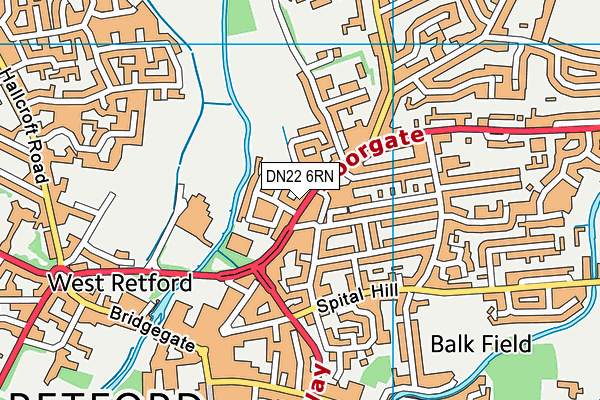 DN22 6RN map - OS VectorMap District (Ordnance Survey)