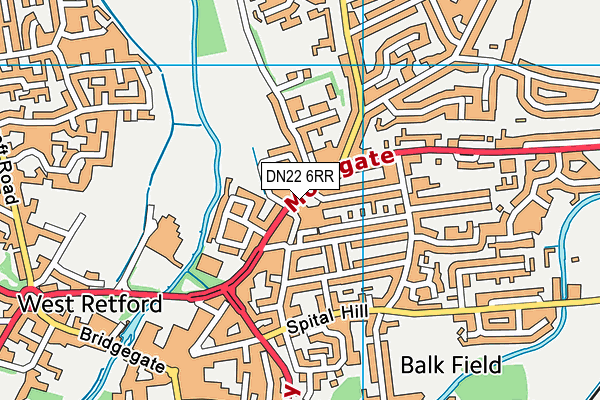 DN22 6RR map - OS VectorMap District (Ordnance Survey)