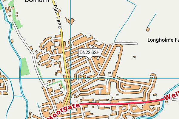 DN22 6SH map - OS VectorMap District (Ordnance Survey)