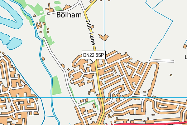 DN22 6SP map - OS VectorMap District (Ordnance Survey)