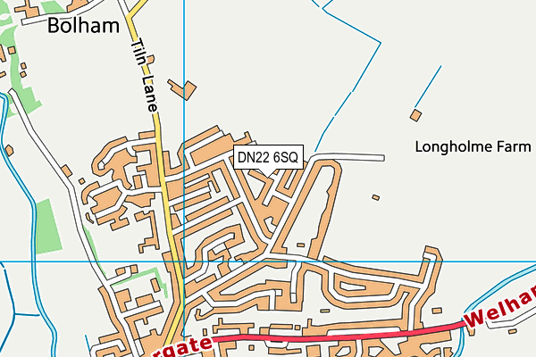 DN22 6SQ map - OS VectorMap District (Ordnance Survey)