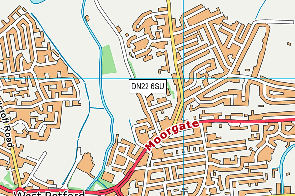 DN22 6SU map - OS VectorMap District (Ordnance Survey)