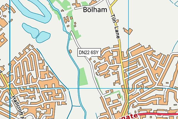 DN22 6SY map - OS VectorMap District (Ordnance Survey)