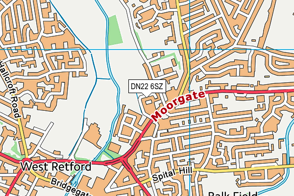 DN22 6SZ map - OS VectorMap District (Ordnance Survey)