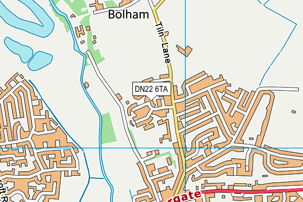 DN22 6TA map - OS VectorMap District (Ordnance Survey)